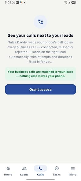 Sales Daddy mobile app screen